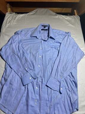 Tommy Hilfiger Men's Blue Stripe Dress Shirt Size 16.5